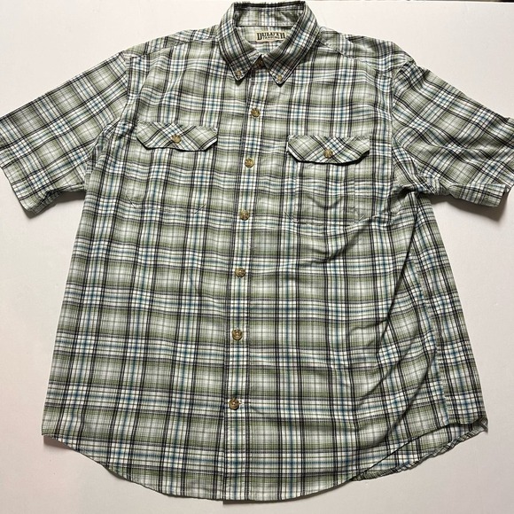 Duluth Trading Company Other - Duluth Trading Co Men’s Green/Blue Plaid Short Sleeve Button Down Shirt Sz L